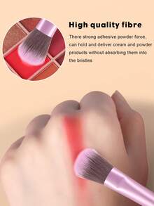 51pcs/4pcs/1pc Full Makeup Brush Set Includes 20 Soft Makeup Brushes-Such As Powder Brush, Blush Brush, Contour Brush, Highlight Brush, Foundation Brush, Nose Shadow Brush, Eyeshadow Brush, Eyebrow Brush, Lip Brush, And Detail Brush-Plus 1 Travel Waterproof Makeup Bag, 12 Triangular Powder Puffs, 4 Liquid Beauty Eggs, 6 Finger Powder Puffs, 6 Mini Beauty Eggs, And 2 Facial Cleansing Puffs-Ideal For Beginners, Professional Makeup Artists, And Novice Beauty Practitioners - Purple - View 5