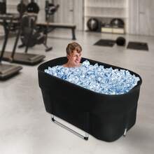 330.69 Lbs Loading Capacity Foldable Ice Bath, Outdoor Indoor Cold Bathtub, 6-Layer Insulation Layers Portable Bath Tub With Foot Pad For Homes, Rvs And Travel - A - View 6