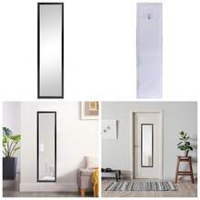 Large Wall Mirror 13x49 Inches Black Rectangle For Bathroom Living Room Decorative - 1 - View 1