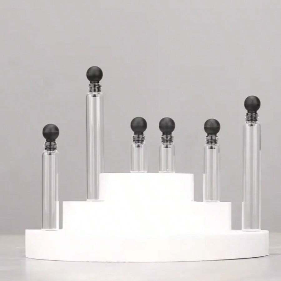 8pcs Empty Cosmetic Sample Bottles, Refillable Essential Oil Perfume Mini Test Tube Bottles - Multicolor - View 1