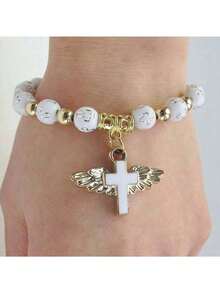 Pulsera de cuentas doradas de 7 piezas, multifuncional, apilable, estilo bohemio playero, cadenas de cuentas autocombinadas, versátil, para uso diario, sin necesidad de elegir ropa, exquisita, de una sola capa, detalles de calidad, cómoda, para fiestas en la playa. - Dorado - Ver 5