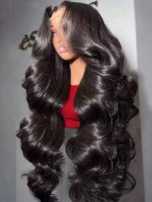 250% Density 13x6 Lace Front Wigs Human Hair Pre Plucked With Baby Hair 13x4 Body Wave HD Transparent Lace Front Human Hair Wigs For Women Ear To Ear Long Hairline 8inch-42inch - Natural Black - 查看 5