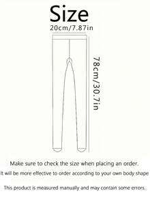 1 Pair Women's White Elastic Skinny Leggings, Fleece Lined, Suitable For Spring And Autumn - White - View 6