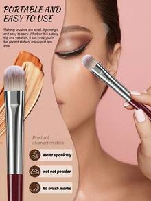 44pcs/7pcs/1pc Complete Makeup Brush Set Includes 20 Soft Makeup Brushes-Such As Translucent Powder Brush, Blush Brush, Contour Brush, Highlighter Brush, Foundation Brush, Nose Contour Brush, Eyeshadow Brush, Eyebrow Brush, Lip Brush, And Detail Brush-Plus 1 Travel-Friendly Waterproof Makeup Bag - Multicolor - View 5