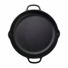 14 Inch Black Non-Stick Cast Iron Skillet - Durable Versatile Pan For Searing Sautéing Baking | All Stove Compatible (Stovetop/Oven/Campfire) - Default - View 11