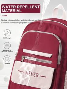 Zaino unisex leggero e durevole da 15-17 pollici, con tasche multiple, adatto per lavoro, viaggio, affari, studenti universitari, impermeabile, con grande capacità per laptop da 15,6 pollici, zaino da escursionismo per esterni - Rosso e Bianco - Visualizzare 7