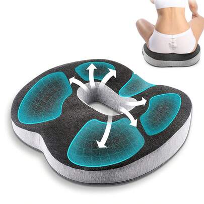 Donut Cushion For Coccyx & Tailbone Pain Relief | Orthopaedic Seat Pillow For Sciatica, Haemorrhoid & Back Pain | Home, Office & Wheelchair Comfort