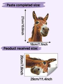 Realistic Horse Window Clings Farm Animals Window Decals Anti Collision Double-Side Static Stickers For Home Glass Door Decoration - YT852 - View 6