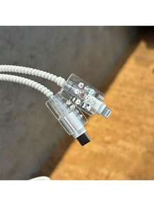 1个动物造型数据线保护套，兼容 17充电器，兼容充电器绕线器，40W快充头，防断裂绕线器，男女朋友礼物，数据线保护套，兼容苹果20W 14 Pro Max充电线，防断裂，13W快充，15/12手机壳 - 彩色 - 查看 10