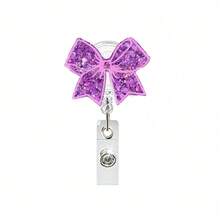 1 pieza Clip de cocodrilo con lazo brillante, Portador de tarjeta de identificación, Cordón, Regalo de oficina/médico, Cordón para estudiantes - Multicolor - Ver 8