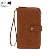 New RFID Blocking Long Passport Wallet, Dual Zipper Large Capacity Travel Document Organizer - Multicolor - View 12