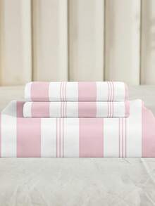 Bộ ga trải giường/vỏ chăn in số sọc hồng (2 món/3 món) (1 vỏ chăn + 2 vỏ gối, không bao gồm ruột chăn) - Được làm từ sợi polyester, thích hợp sử dụng hàng ngày, mềm mại và thân thiện với da, phù hợp cho phòng ngủ, phòng ngủ chính, phòng khách và phòng ngủ phụ. - Nhiều màu - Xem 11