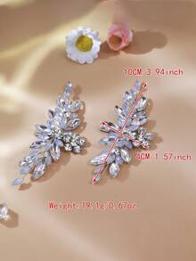 1pc Butterfly Shaped Women's Shoe Accessory, Silver-Blue Contrast Rhinestone Shoe Buckle, DIY Shoe Decoration, Shoe Clip, Removable For High Heels, Wedding Shoes, Pointed Toe Shoes, Elegant Accessory For Wedding, Party, Work Commute, Souvenir - Silver - View 6