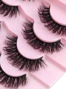 7 Pairs Cat Eye 3D Effect Faux Mink Lashes Soft Volume Reusable Lashes Fluffy Lashes For Thick & Lengthening Strip Lashes,Lashes,Eyelashes,Fake Lashes - Fluffy Lashes - View 3