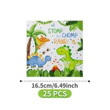 Bộ đồ dùng tiệc dùng một lần hình khủng long hoạt hình, gồm đĩa, khăn ăn và cốc - Phù hợp cho 8 khách, đĩa giấy dùng một lần cho tiệc sinh nhật, đám cưới, tiệc theo chủ đề, dã ngoại gia đình. - Nhiều màu - Xem 8