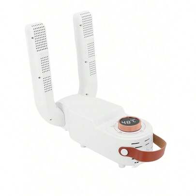 Secador de pies desodorizante, silencioso, de secado rápido, secador de zapatos a temperatura constante, ABS blanco plegable de 90 grados para uso doméstico