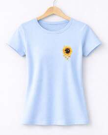 Camisetas femininas qualidade Premium! Envio a Todo Brasil - Azul bebê - Visão 1