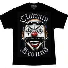 DGA T Shirt Homies Clown Prince Big Face Lowrider Chicano Art David Gonzales - 黑色 - 查看 7