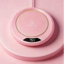 Smart Rapid Heating Coaster | 3 Temperature Settings (55-75°C) With LED Display, USB Powered Auto Shut-Off And Gravity Sensor, Non-Slip Tempered Glass Panel, Fits Multiple Cup Sizes, Perfect Gift For Home, Office, Coffee & Tea Lovers - 彩色 - 查看 4