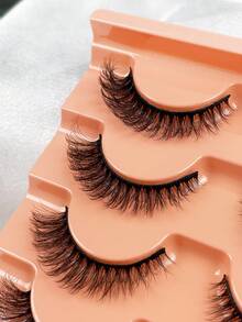 7 Pairs Fluffy Faux Mink Lashes Natural Long Eyelashes Reusable For Daily Wear Strip Lashes,Lashes,Eyelashes,Fake Lashes - Cat Eye Lashes - View 4