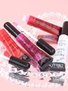 USHAS 保湿唇彩，内置涂抹刷，滋养保湿，打造镜面般光泽，防水防晕染，使用方便，适合所有肤质。 - #07 - 查看 5