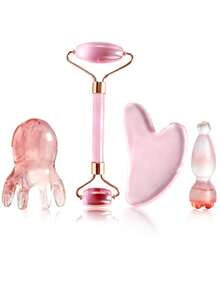 2/3/4pcs/Set Facial Beauty Massage Tool Kit, Including Gua Sha Board, Roller, Massage Stick, Face & Eye Massager, Head Massage Comb, Muscle Relaxation Small Tools, Suitable For Women Facial Beauty Massage - Multicolor - View 14