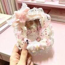 1個復古可愛蕾絲相片卡套，偶像收藏卡相簿卡套，動漫Guka展示收納保護卡包吊飾裝飾，照片牆飾品，動漫周邊痛包痛板DIY配件 - A - 查看 6