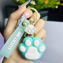 Cute Cartoon Cat Paw Keychain - Made Of Silicone Material, Lobster Clasp, Can Be Hung On Bags And Keys - Perfect Gift For Women - Multicolor - View 14