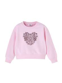 Annil [New Year's Greeting Outfit] Girls' Round Neck Pullover Heart-Shaped Sweatshirt, New Spring Style, Sweet Embroidered, Warm - Yanman Pink - View 10