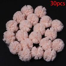 30个/包 涤纶网纱花球，弹性蕾丝装饰绒球，DIY花艺工艺品，婚礼装饰，派对/礼品装饰，服装/包包/鞋子配饰，发夹花球 - 花球 - 查看 14