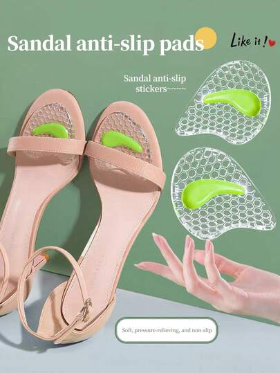 1 par de almohadillas de gel en forma de panal para la parte delantera del pie de mujer, insertos suaves con textura de masaje antideslizante adecuados para zapatos elegantes, tacones altos y sandalias, relleno de medio tamaño