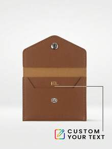 1pc Custom Name Leather Coin Purse Personalized Gold Monogram Card Holder & Money Pouch Minimalist Travel Wallet Travel Gift For Women (Birthday/Christmas/Holidays) Money Wallet Mini Wallet Purse Wallet Small Wallet Mothers Day Gift Cruise Essential Cute Stuff Money Clip - Multicolor - View 12