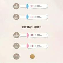 Kit de prueba de embarazo para rascar de color rosa, kit de prueba de embarazo para rascar, juego de baby shower, juego de rascar para baby shower, utilizado para anunciar el embarazo - Azul pálido - Ver 10