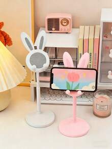 Adjustable Rabbit Shaped Phone Stand, Cute Desktop Holder For Slouchy Selfie & Video Watching - Multicolor - View 6