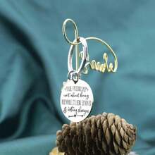 1 pezzo Portachiavi regalo per la migliore amica, regalo di amicizia a distanza per sorella, regalo di compleanno per donna, regalo di addio per ragazze adolescenti, accessorio per anniversario con fiore di giglio - Argento - Visualizzare 2