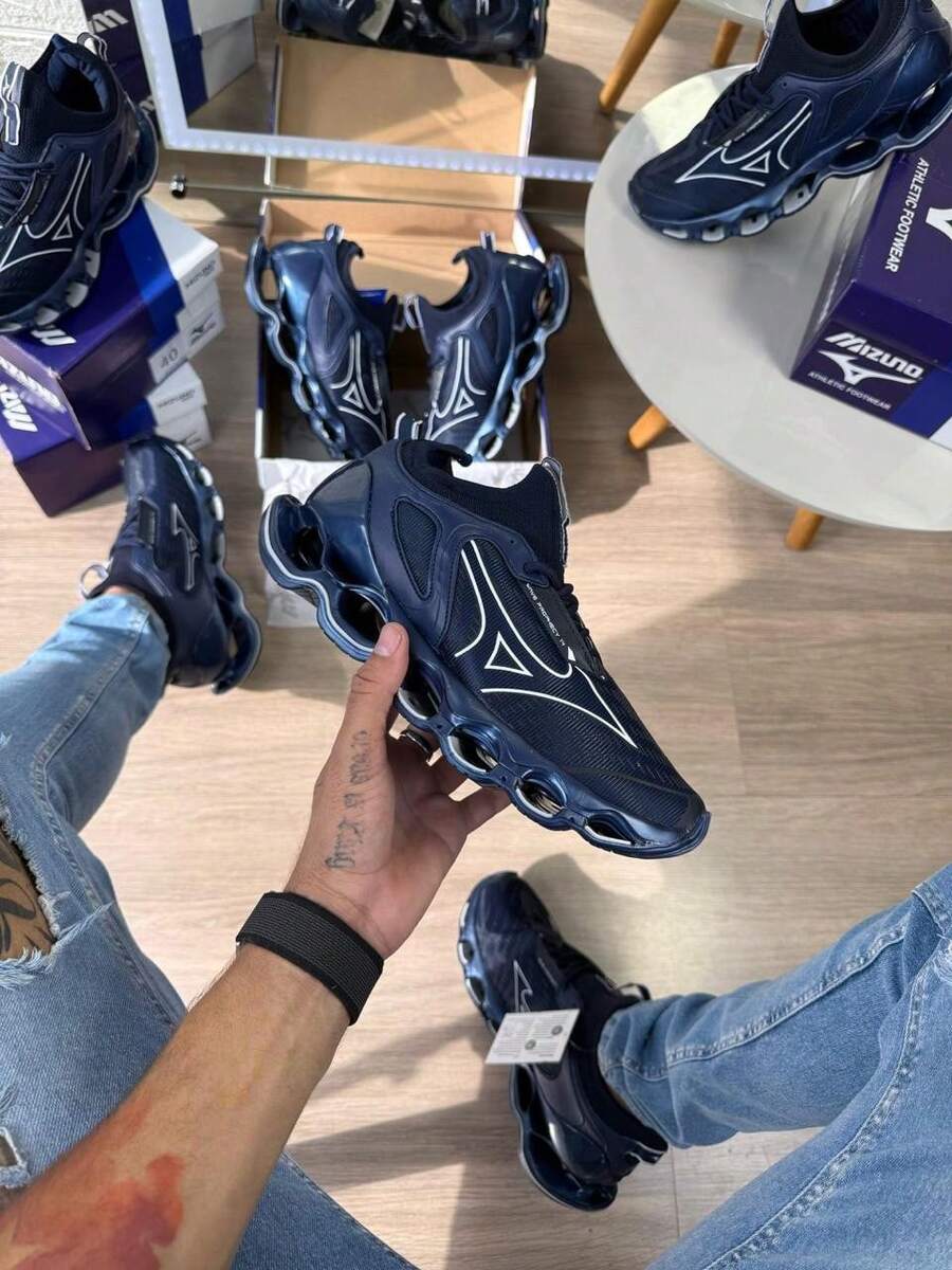 Men's Tennis Shoes MZ 14, Gym, Training, Running, Leisure, Premium Line. - 海軍藍白色 - 查看 1