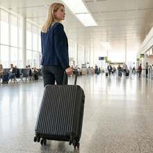 20-Inch ABS Hard-Shell Carry-On Suitcase, Silent Swivel Wheels For 360° Rotation, Patchwork Pattern For Durability And Impact Resistance – The Best Choice For Business Trips Or Travel. Black. Luggage Suitcase Trolley Suitcase Travel Luggage Suitcases Travel Luggage Suitcase Bag Durable Large Capacity Luggage With Wheels Cruise Essentials Travel Essentials Holiday Essentials Vacation Essentials - Black - View 5