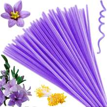 (Total 250pcs)100pcs Pipe Cleaners Craft Chenille Stems With 150pcs Flower Stamens For DIY Art Creative Crafts Party Decorations (12 Inch X 6mm), Art Projects, Handmade Decor, Decorative Stems, DIY Accessories - Multicolor - View 5