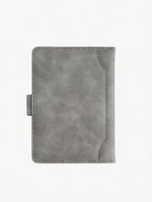 1pc Customized Name Passport Holder Personalized Single Initial Gold Velvet Passport Cover Matte Leather-Like Texture Passport Wallet Handmade Elegant Travel Accessory Gift Holiday Essential Beach Essentials - Multicolor - View 6