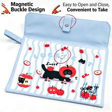 1pc New Cute Apple Cat Design Multi-Functional Large Capacity Handheld Document Bag, Portable File Organizer - Apple Cat File Folder - View 6