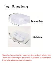 10个装可折叠透明塑料鞋盒 - 防水、防尘、可堆叠塑料鞋盒，透明鞋盒，鞋子收纳盒，适用于运动鞋、高跟鞋、衣物及其他物品 - 可折叠加厚收纳盒，适用于衣柜、公寓、小空间、宿舍、卧室 - 白色 - 查看 9