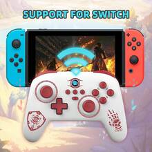 Wireless Game Controller Compatible With Switch/PC/Android/IOS, Bluetooth 6-Axis Gamepad With 400mAh Motor Vibration, TURBO Wake-Up Function - Multicolor - View 5