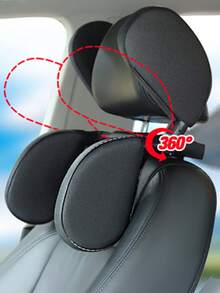 360° Adjustable Ergonomic Car Headrest With Memory Foam & Side Pads - Fit For Most Cars, Easy One-Click Sleep Support For Travel, Vehicle Head Support , Car Headrest Pillow, Car Accessories - Pillow - View 6