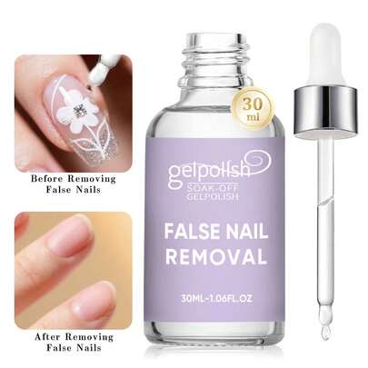 gelpoiish 30ml Gel Nail Polish Remover, Ultra-Powerful & Removes Glitter And Dark Colored Paints, Paraben Free For Nails | Acetone Nail Polish Remover For Nails For Removal Of Glue Gel, Acrylic & Dip