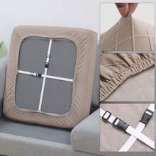 Fuloon Fundas impermeables para cojines de asiento 3 piezas fundas elásticas para sofá fundas para sofá protector de muebles lavable sólido adecuado para sillón sofá biplaza Jaque - Jacquard caqui - Ver 5