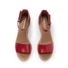 Women's Wedge Sandals Open Toe Espadrilles Sandals Comfortable Dressy Ankle Strap Platform One-Strap Sandals Suitable For Work Beach Holiday Summer Shoes - 紅色 - 查看 7