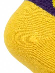 1 Pair Men's Mid-Calf Socks With Cute Duck Swimming Pattern, Spring/Summer - Purple - View 6