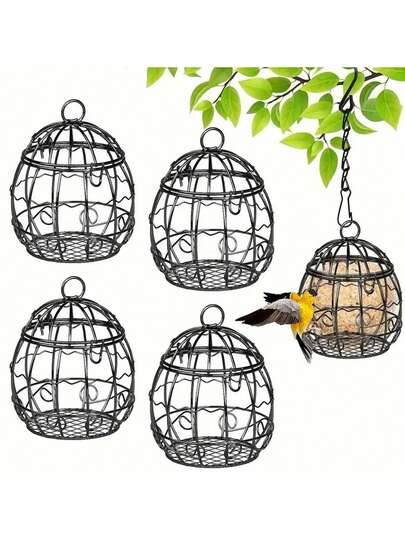 1pc Hanging Bird Feeder, Bird Feeding Station, Spring Hanging Bird Feeder, Heavy Duty Iron Structure, Easy To Clean Design, Open Top, Suitable For Balcony, Bird Cage, Outdoor Garden Feeding Station - Perfect Gift For Bird Lovers