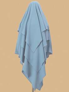 1pc Women's Elegant Solid Color Three-Layer Hooded Robe, Chador, Khimar, Jilbab, Breathable Sun Protection Headscarf, Suitable For Casual Outdoor Wear In All Seasons - Multicolor - View 17