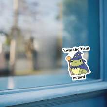 1 miếng dán "Twas The Tism M'Lord", hình dán ếch phù thủy dễ thương cho laptop, hình dán vinyl hài hước về sự đa dạng thần kinh, quà tặng chấp nhận chứng tự kỷ, hình dán Kindle chống thấm nước, hình dán bình nước hình ếch ma thuật, hình dán sổ tay meme về chứng tự kỷ, món quà hoàn hảo cho người yêu sách, hình dán xe hơi hình ếch phù thủy châm biếm, hình dán vinyl laptop dễ dán. - S1828 - Xem 10